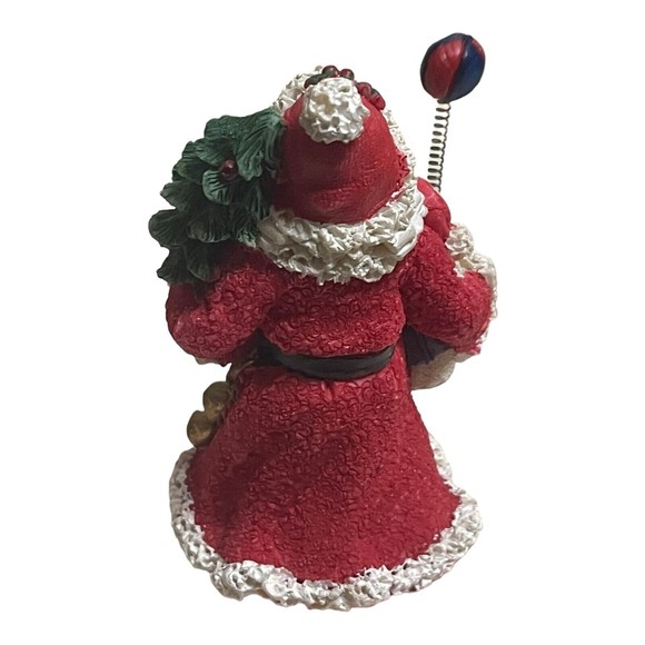 Vintage Artmark Santa Figurine Snowman Bells Christmas Tree Ball On Spring READ - Picture 4 of 5